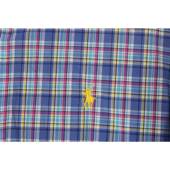 Polo Ralph Lauren Dress Shirt Mens Small Multi Color Plaid Cotton Button Up - Picture 3 of 6